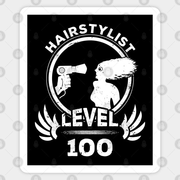 Level 100 Hairstylist Gift Sticker by atomguy